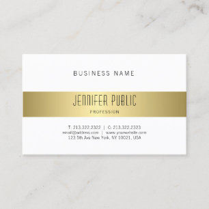 Carte De Visite Design moderne et créatif or look Design simple