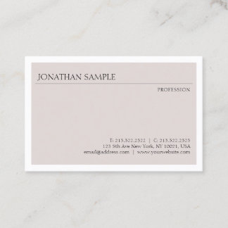 Carte De Visite Design moderne et tendance Design simple Élégant P