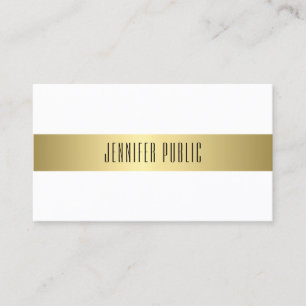 Carte De Visite Design moderne Gold Look lisse Plaque agréable