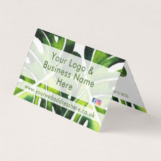 Carte De Visite Design moderne grand palmier vert feuille