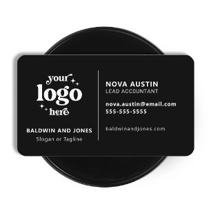 Carte De Visite Design moderne Noir Simple Professionnel Avec Logo