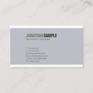 Carte De Visite Design moderne professionnel Chic Smart Plain Luxe