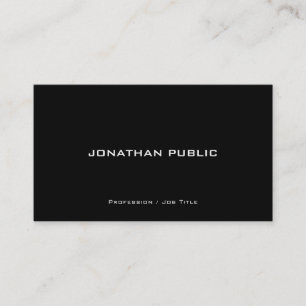 Carte De Visite Design Moderne, Simple, Noir Et Blanc Professionne
