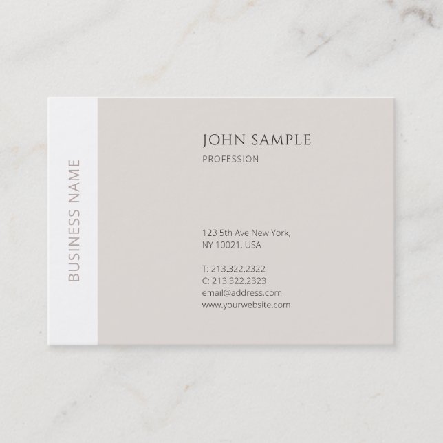 Carte De Visite Design Moderne Simple Professionnel Élégant tendan (Devant)