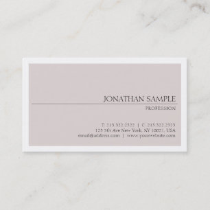 Carte De Visite Design moderne sophistiqué minimaliste chic clair