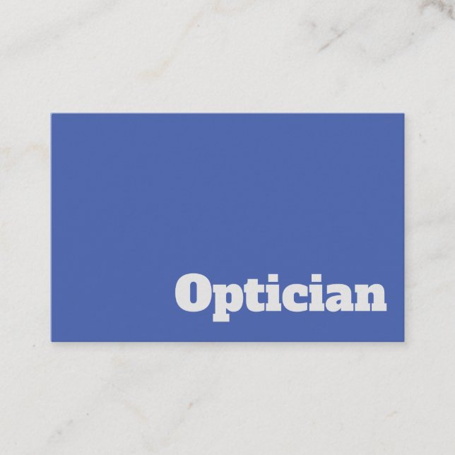 Carte De Visite Design Opticien & Optométriste gras et transparent (Devant)