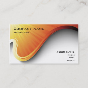 carte de visite design orange