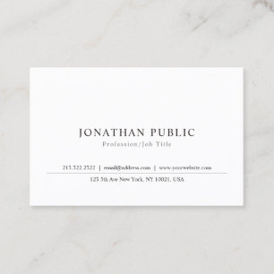 Carte De Visite Design professionnel élégant classique élégant et