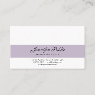 Carte De Visite Design professionnel élégant Design créatif Violet