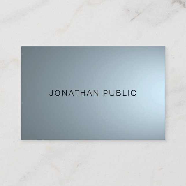 Carte De Visite Design professionnel élégant Moderne Plaine tendan (Devant)