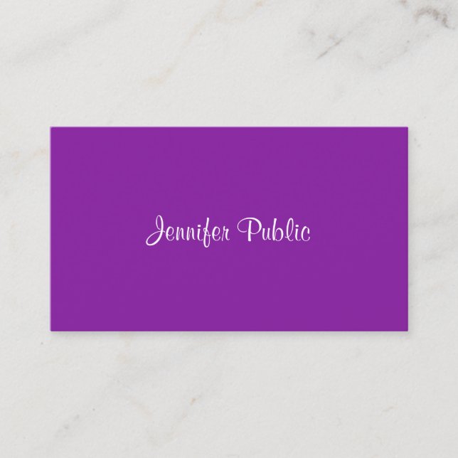 Carte De Visite Design professionnel élégant Premium Silk Luxe (Devant)