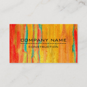 Carte De Visite Design professionnel en bois coloré moderne look #