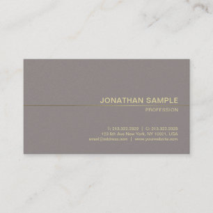 Carte De Visite Design professionnel Glamor Moderne Plain Luxe