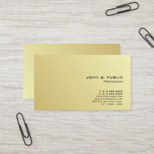 Carte De Visite Design professionnel Gold Look Premium Lin Luxe