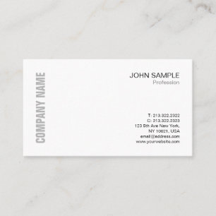Carte De Visite Design professionnel minimaliste chic moderne blan