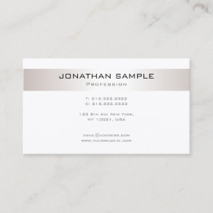 Carte De Visite Design professionnel Moderne Chic Minimaliste Plai