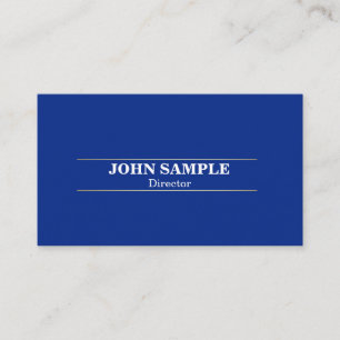 Carte De Visite Design professionnel moderne élégant Blue Gold
