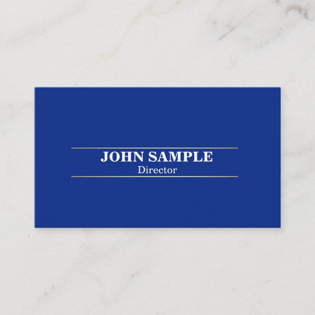 Carte De Visite Design professionnel moderne élégant Blue Gold (Devant)