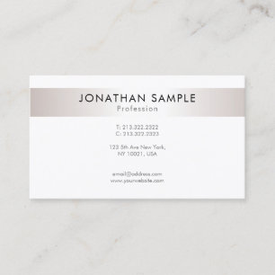 Carte De Visite Design professionnel Moderne Élégant Minimal Plain