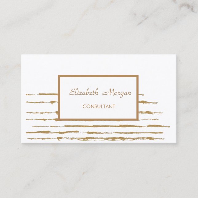 Carte De Visite Design professionnel moderne, Gravé, Blanc (Devant)