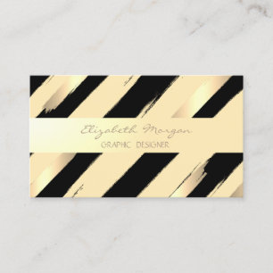 Carte De Visite Design professionnel moderne, Grilles, Faux Gold