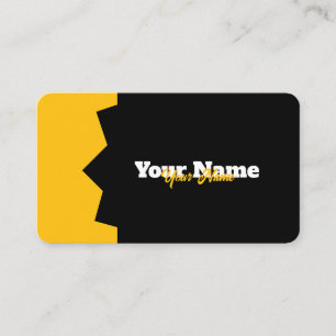 Carte De Visite Design professionnel moderne noir jaune
