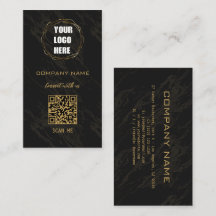 Design professionnel noir Code QR moderne