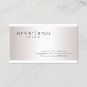 Carte De Visite Design Silver Moderne Simple Simple Professionnel
