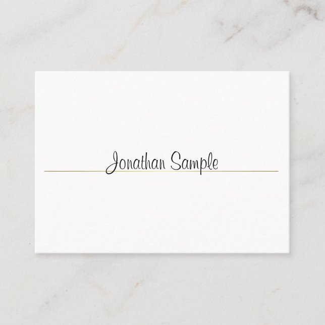 Carte De Visite Design simple et créatif Gold Plain Luxe tendance (Devant)