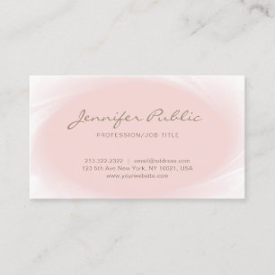 Carte De Visite Design simple et élégant Blush Rose Or tendance