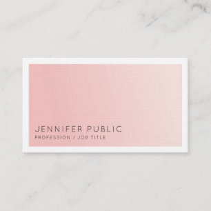 Carte De Visite Design simple et élégant Design tendance rose pâle