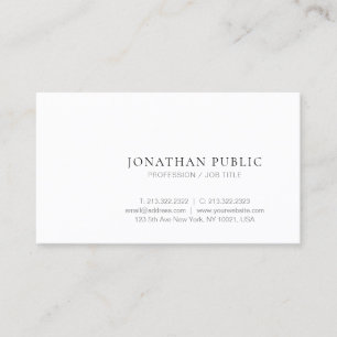 Carte De Visite Design simple Modèle moderne élégant