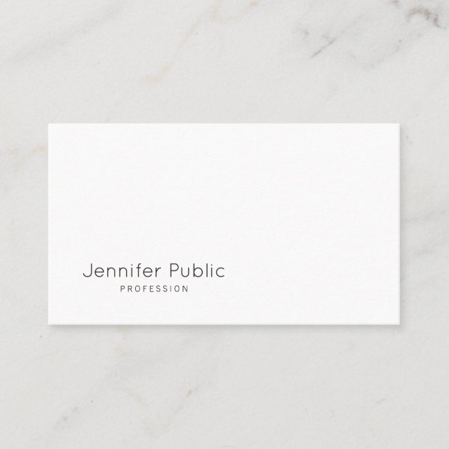 Carte De Visite Design simple moderne élégant et élégant (Devant)