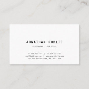 Carte De Visite Design simple professionnel Modèle moderne élégant