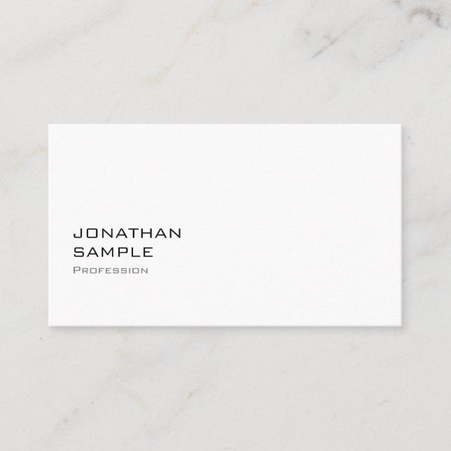 Carte De Visite Design simple sophistiqué moderne tendance uni (Devant)