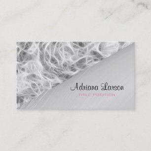 Carte De Visite Design Smokey Gris Et Blanc