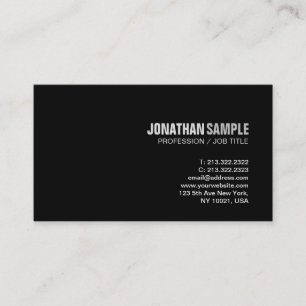Carte De Visite Design sophistiqué Moderne Propre Plain Luxe