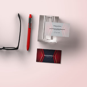 Carte De Visite Design sportif Abstrait moderne   bleu marine