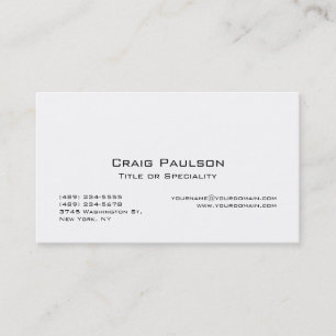 Carte de visite design tendance noir blanc