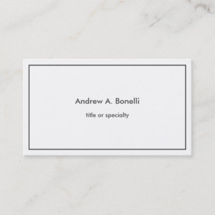 Carte De Visite Design tendance noir blanc professionnel moderne