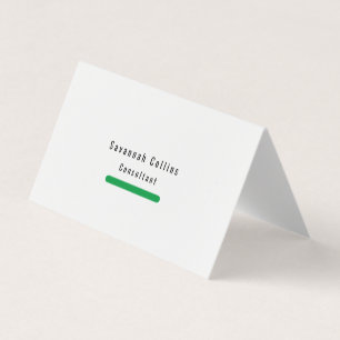 Carte De Visite Design tendance Simple Vert clair minimaliste sobr