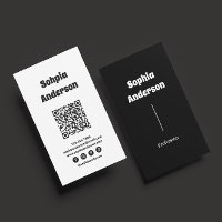 Design vertical moderne | Code QR et liens sociaux