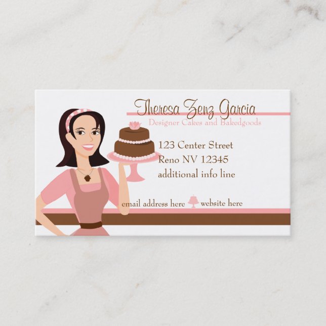 Carte De Visite Designer Bakedmarchandise-Cake (Devant)
