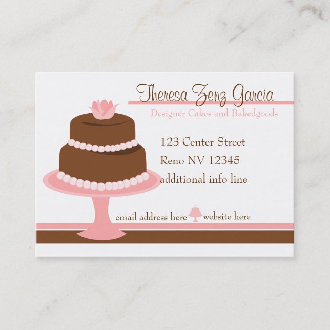 Carte De Visite Designer Bakedmarchandise-Cake (Devant)