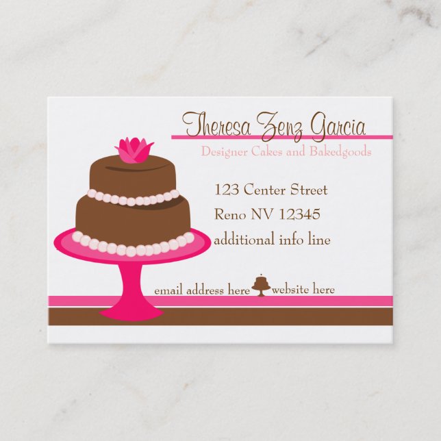 Carte De Visite Designer Bakedmarchandise-Cake (Devant)
