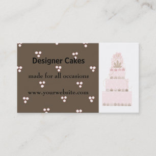 Carte De Visite Designer Cake Pink et Chocolat