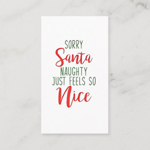 Carte De Visite Désolé Santa, vilain se sent si bien