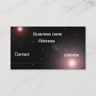 Carte de visite d'espace extra-atmosphérique