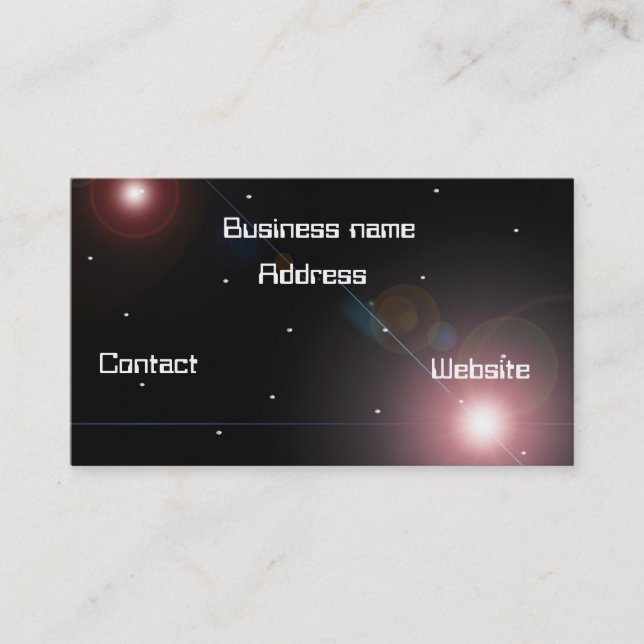 Carte de visite d'espace extra-atmosphérique (Devant)