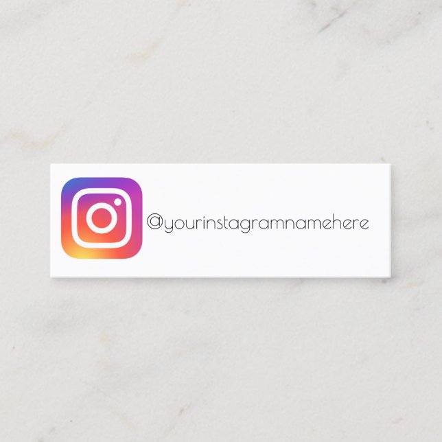 carte de visite d'espace instagram (Devant)